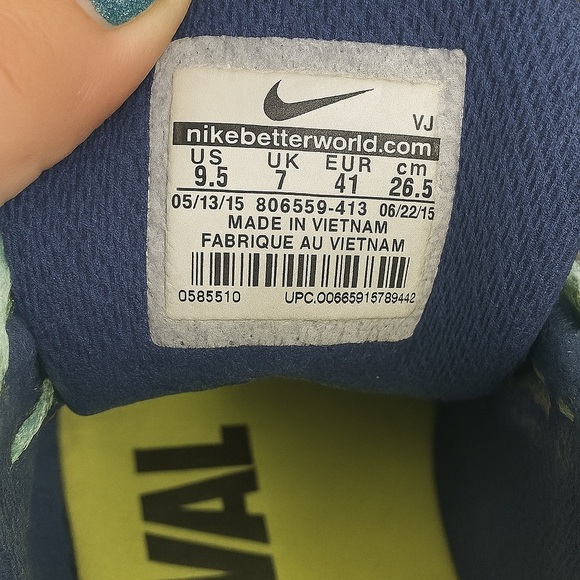 Nike Zoom Rival M8 Track Spikes Men’s 9.5 Unisex Blue Green - Picture 7 of 7